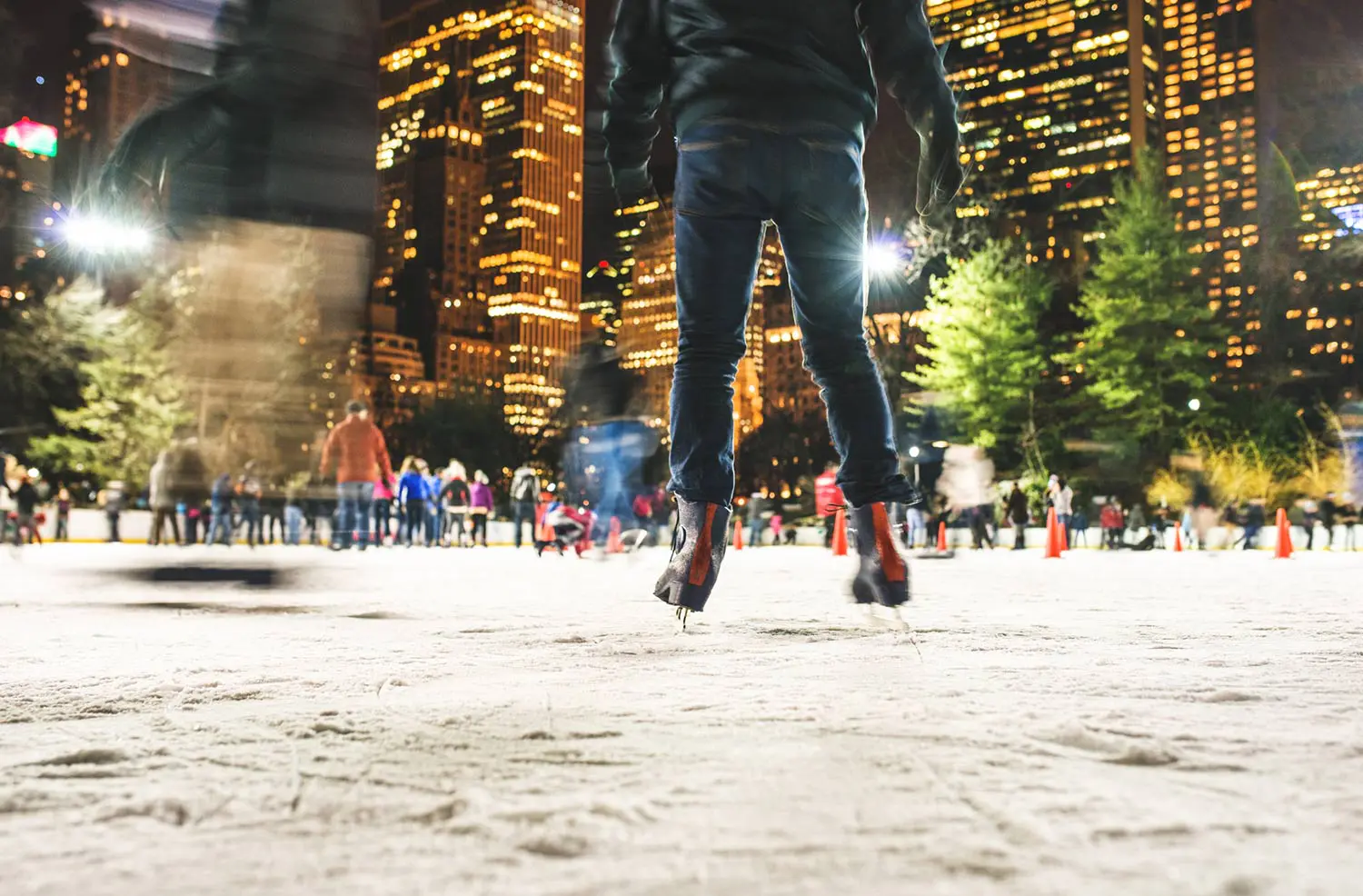 people ice skating