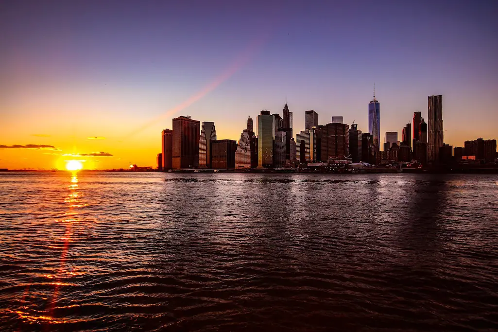 sunset from the water