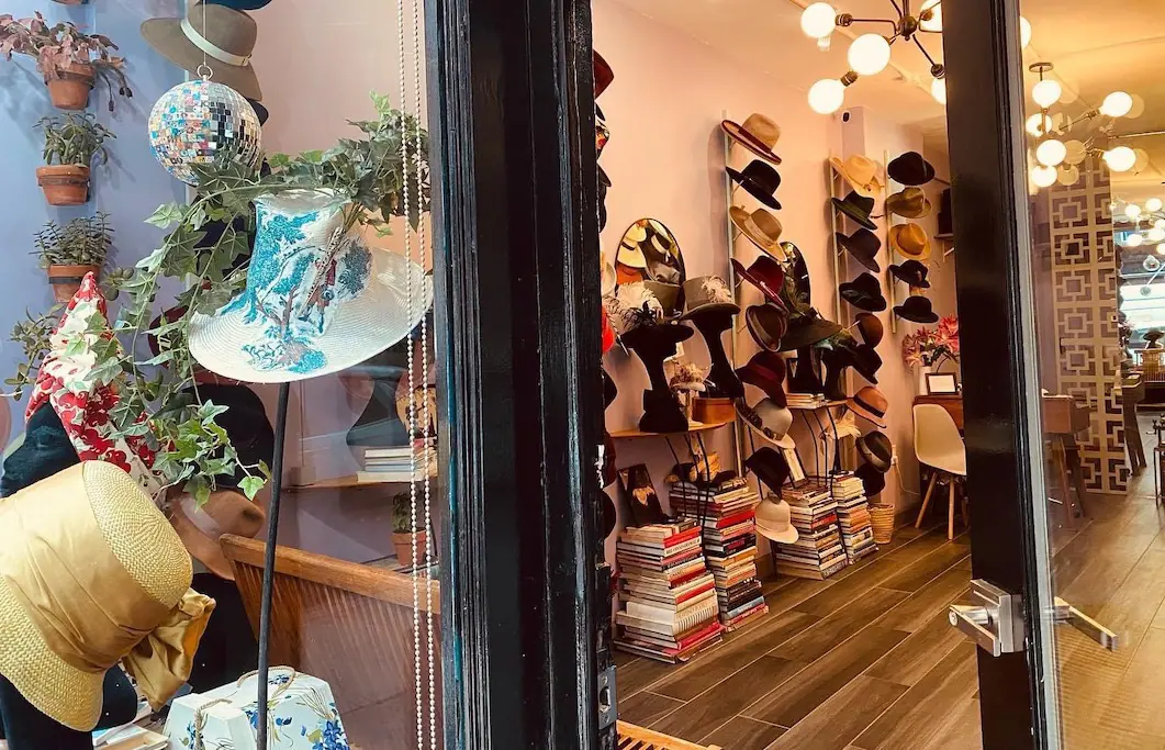retail store full of hats