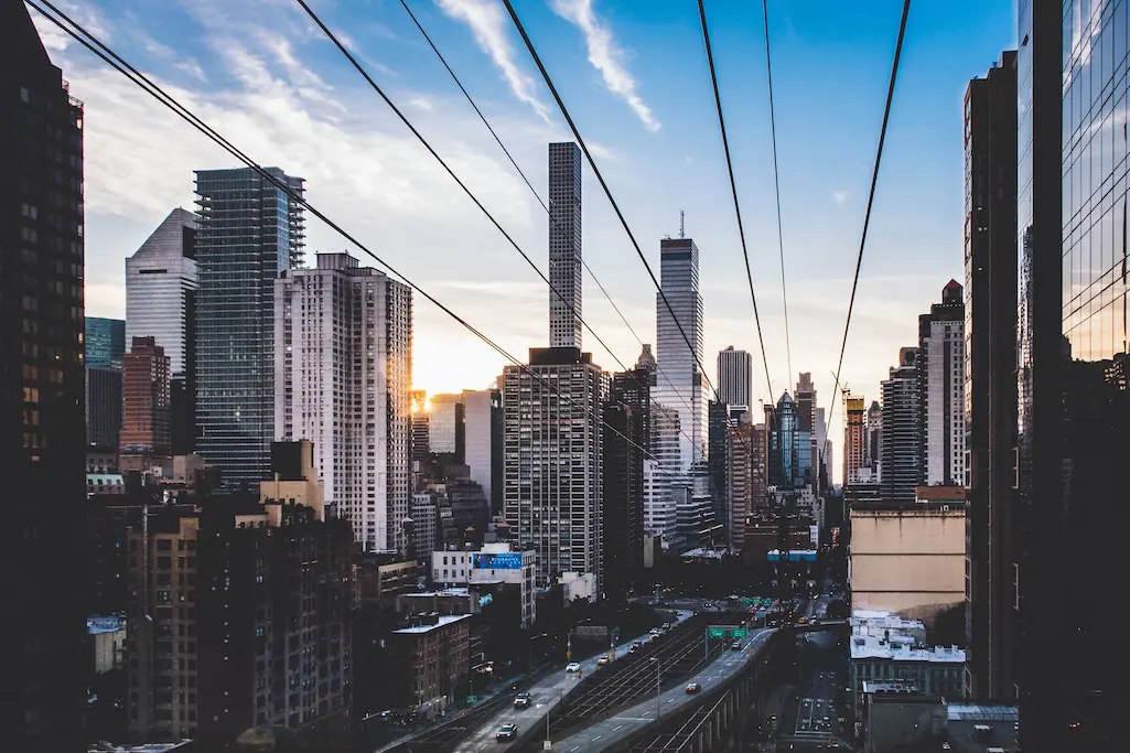view of NYC from tram