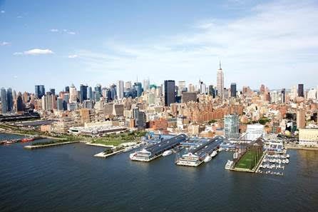 Chelsea Pier outdoors, arial / drone shot